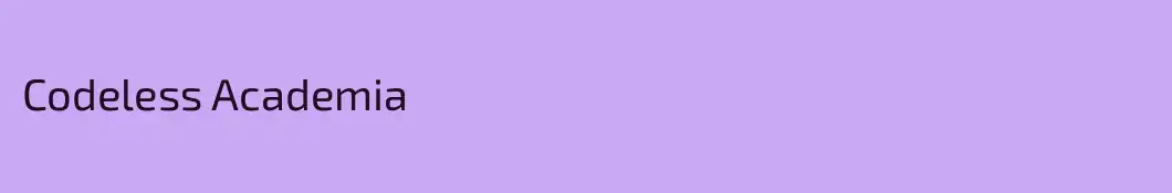 Codeless Academia